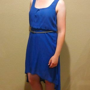 Love Reign Blue High-Low Dress S w/ Belt
